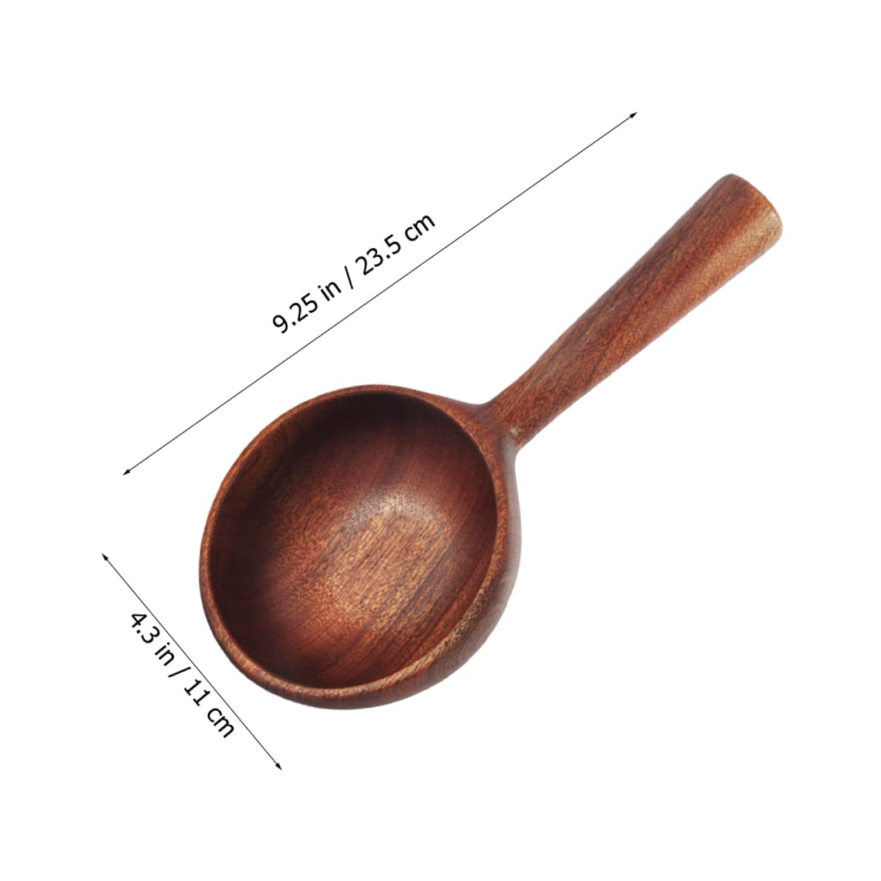 Amosfun 2 Piezas Bailador de madera cómoda pala para agua regadera de jardín Cucharón de madera ergonómico Cucharón de fácil de limpiar cucharon casero accesorio de cocina Coffee