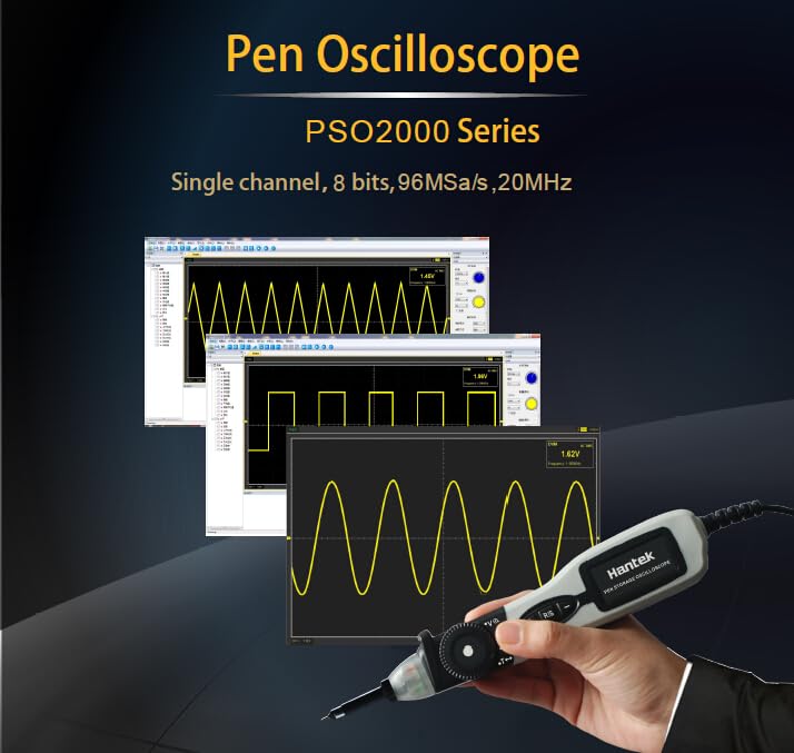 Hantek Pen type Mini Oscilloscope Hantek PSO2020 Digital Oscilloscope Pen type USB 1 Channel Portable Storage Oscilloscope 96MSa/s 20MHz Bandwidth