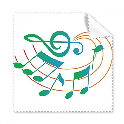 Chiffon nettoyage écran téléphone tissu microfibre pour lunettes motif musique orange vert