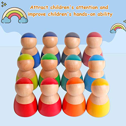 Muñecos de madera Rainbow Friends para niños miniatura 3