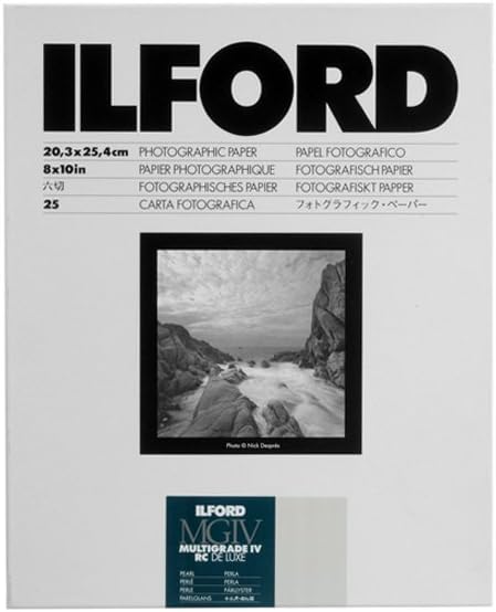 Ilford Multigrade IV RC Deluxe Resin Coated VC Paper, 8x10-Inches, 25-Pack (Pearl) (3 Pack)