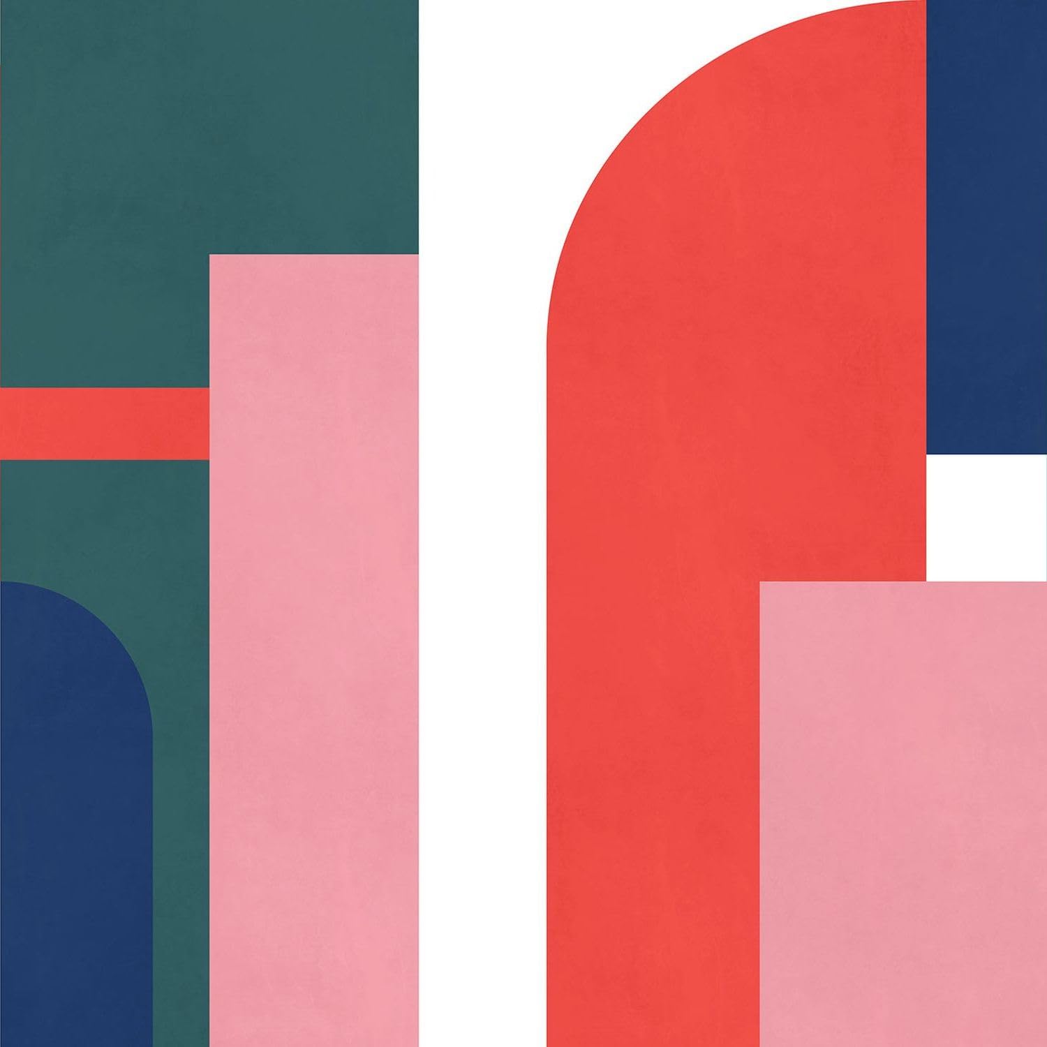 Papier peint panoramique multicolore Sanders aux formes graphiques uniques