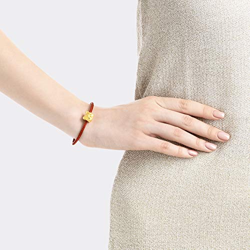 CHOW SANG SANG 999 24K Solid Gold Tiger Lionhead Shoe Blessing Charm Bracelet for Women 90049C2