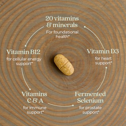 New Chapter Men's Multivitamin 40 Plus for Energy, Heart, Prostate + Immune Support with Fermented Nutrients - Every Man's One Daily 40+, Made with Organic Vegetables & Herbs, Non-GMO - 96 ct - Image 4