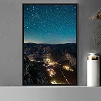 Framed Canvas Wall Art Beautiful Landscape Canvas Prints Home Artwork Decoration for Living Room,Bedroom - 16x24 inches