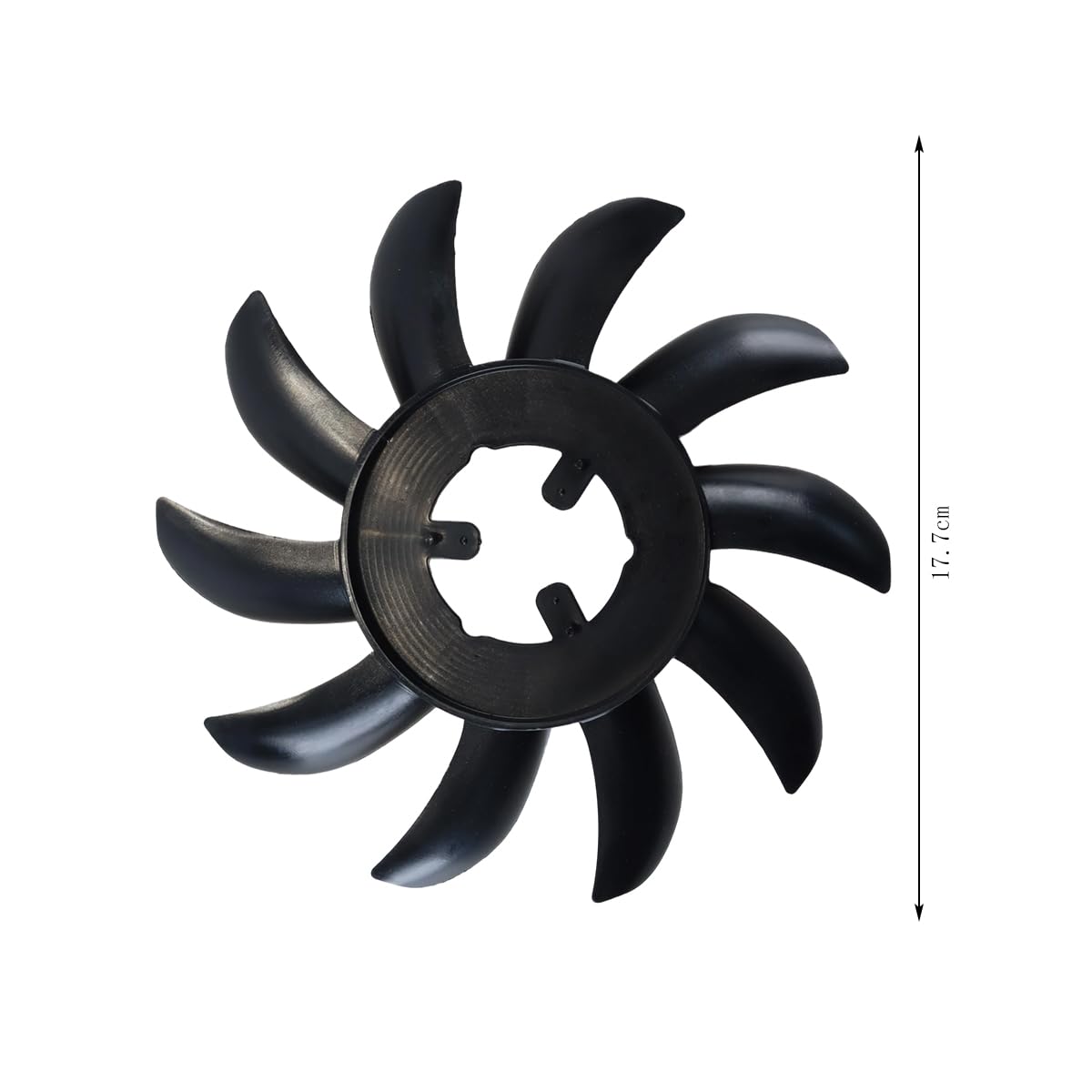 Ludom Paquete de 2 55217 53994 10 Ventiladores compatibles con Cub Cadet para Hydro Gear Bomba hidráulica para cortacésped de giro cero Ventilador de enfriamiento de 7 pulgadas