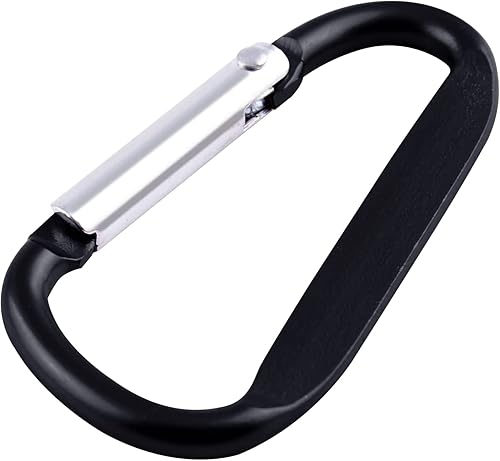 Miniatura 6 de CRAZY SHARK 8 mosquetones de aluminio multicolor con clip en forma de anillo en D con llavero