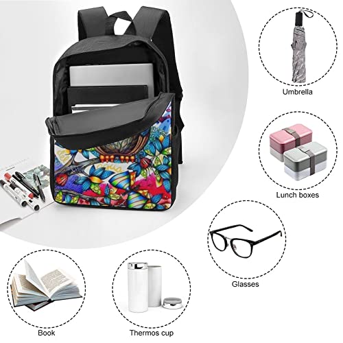 Mochila clásica de búho con amplio compartimento escolar 3D cool 6