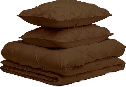 Miniatura 3 de GLIMMER TEXTILE, Juego de funda de edredón plisada, cierre de botón, 3 piezas, tamaño Queen (90 x 90 pulgadas), 100% algodón orgánico, 1000 hilos,