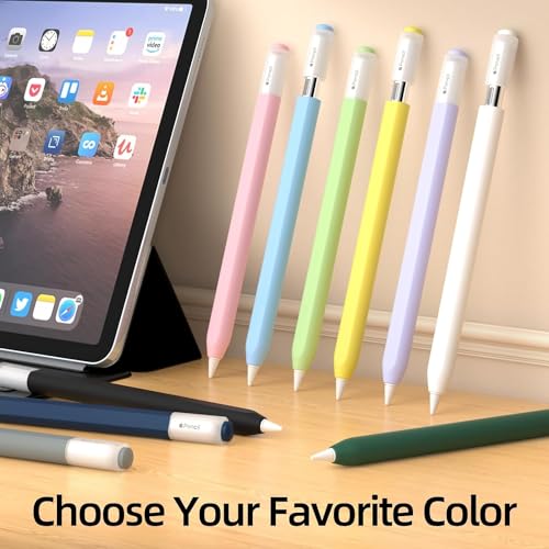 Image of Pencil Case for Apple Pencil (USB-C) 3rd Generation Silicone Protective Cover Sleeve, Supports Magnetic Attachment 3rd Gen (Matcha Green)