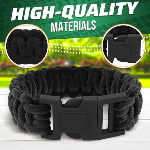 Tactical Paracord Bracelets for Men – Survival Paracord Bracelet for Daily Wearing with Nylon Cord Wristband – Elegant Hand Accessory with Quick-Release Buckle for Camping, Hiking, Outdoor Adventures3