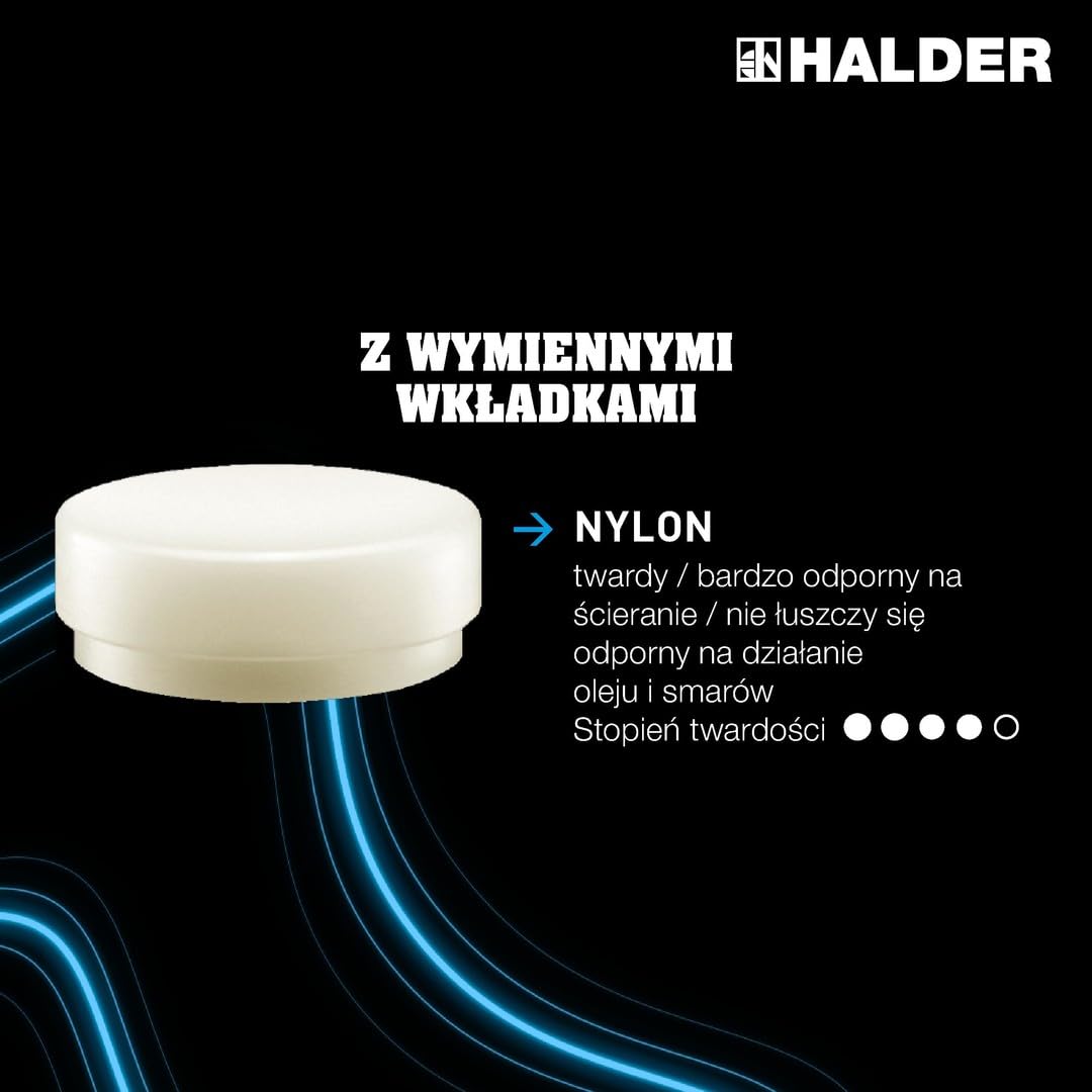 Schel, z tłumiącym drgania, ergonomicznie ukształtowanym i lakierowanym trzonkiem hikorowym | D=80 mm/waga = 3600 g | 3366.0S3