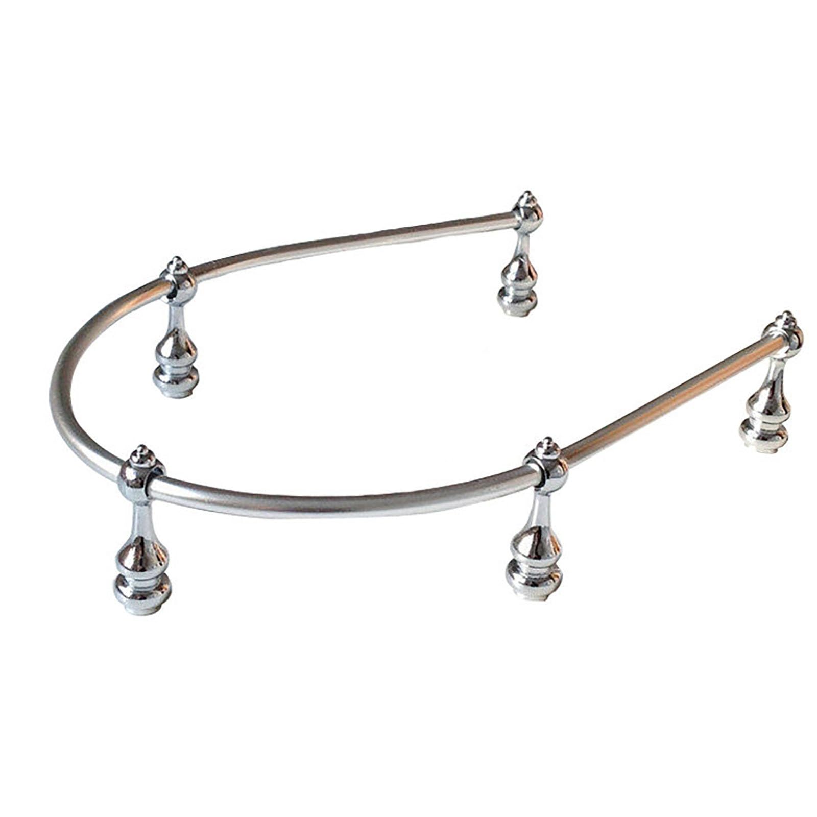 JYHHCYS Flexible Gallery Rails for Shelves, Custom Length Metal Shelf Rail Connectors with Rods, Tipping Metal Shelf Guard Rail Decorative, Bending At Will(84cm/33.1in)