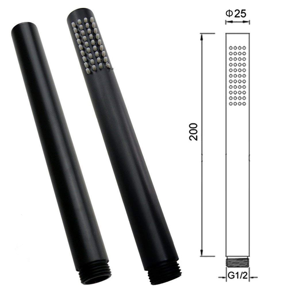 Zestaw armatury prysznicowej, matowa czerń, z mosiężnym uchwytem przełączającym, odpływ 8-16 cali, montaż ścienny, 20 cm, 30 cm