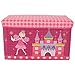 Bieco Boîte de Rangement Princesse pour Enfants avec Siège Rembourré | Coffret à Jouets avec Couvercle pour Garçons et Filles | Coffre Pliable Rose | Boîte de Rangement Pliable de 66 L | Ref. 04000499