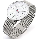  Rosendahl Unisex-Armbanduhr Arne Jacobsen Analog Quarz Edelstahl 1010399210