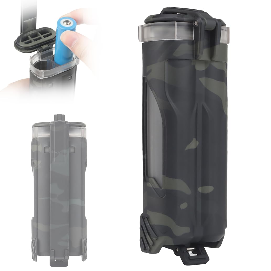 SIANKO Contenitore Batterie Tattico MOLLE - Impermeabile Per CR123/18650/AAA, Doppio Foro - Foto 2