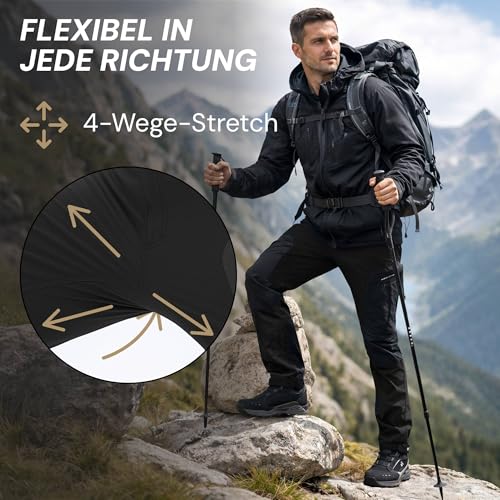 PUMA Workwear Pro-One Adventure Outdoor Wanderhose Herren - Ideal zum Klettern, Bergsteigen, Parkour und mehr – flexibel, verstärkt & strapazierfähig - Outdoor Hosen für Herren - Schwarz - M