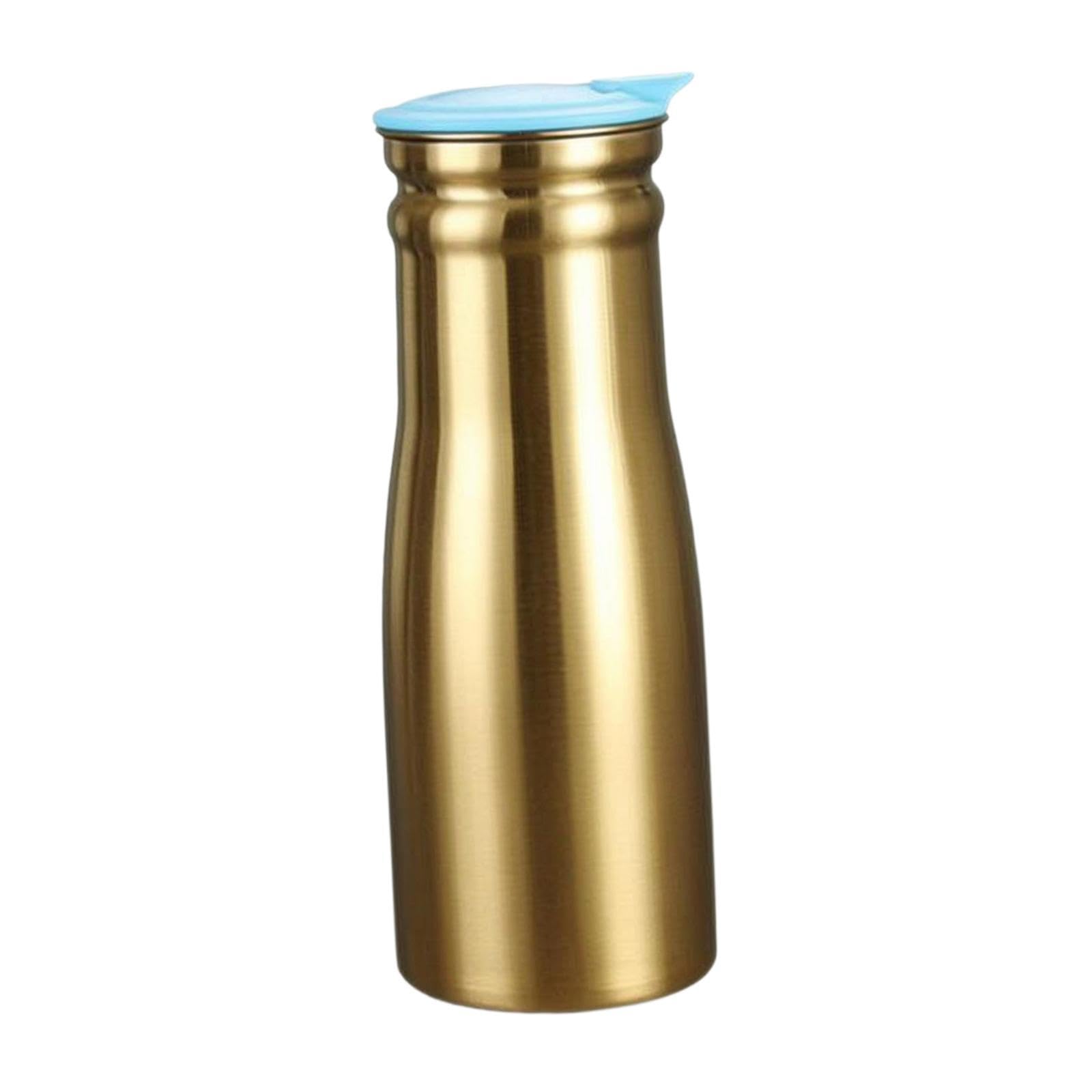Jarra Agua Acero Inoxidable, hervidor Agua para fría, dispensador Bebidas heladas Reutilizable, Jarra té para Camping, Cocina y, Tapa Azul