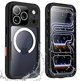 WindRen Funda para iPhone 17 Pro (6.3') Impermeable IP68, Magnética Carcasa 360 Grados Antigolpes Robusta Militar Completa Estanca Antipolvo Acuatica con Protector Pantalla Integrado, Negro