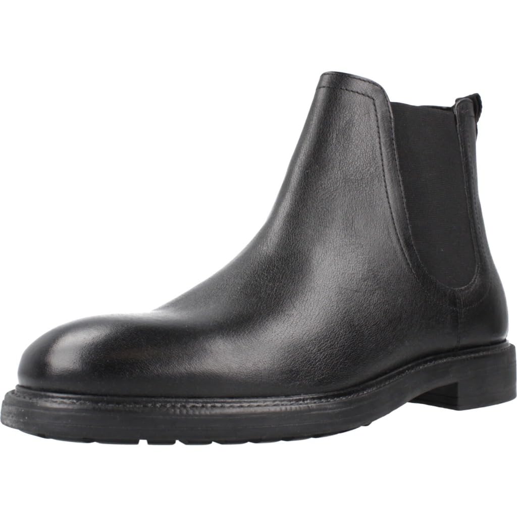 Geox Men's U Tiberio AAnkle Boot, black, 10 UK