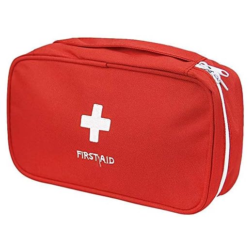 First Aid Bag - First Aid Kit Bag Empty for Home Outdoor Travel Camping Hiking, Mini Empty Medical Storage Bag Portable Pouch (Red)