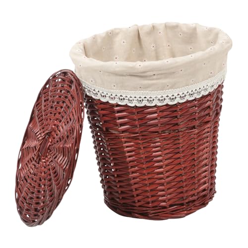 KOMBIUDA Capacity Woven Laundry Hamper Lid Natural Material Clothes Storage