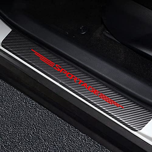 JYMLOV 4 Pièces Protecteur de seuil de Voiture pour KI-A Sportage Accessoires Autocollants de Seuil de Porte de Voiture,Red