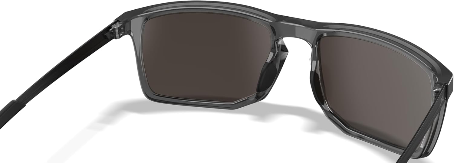 Wiley X WX Axe Sunglasses Safety Glasses for Men Shatterproof UV Eye Protection for Combat, Shooting Captivate Polarized Green Mirror Lenses Gloss Crystal Grey Frames