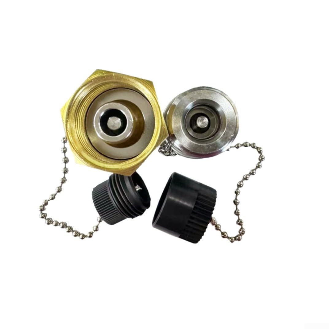 Pour raccord rapide hydraulique NPT 1/4", verrouillage en spirale en acier inoxydable et laiton, pour des connexions étanches dans les systèmes hydrauliques, robuste et résistant à la corrosion (A)