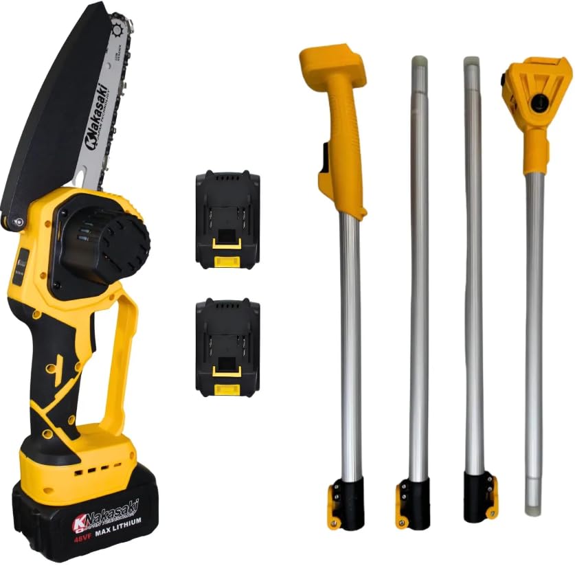 Mini Podador Nakasaki De Galhos serra Eletrica Bateria 30v com extensor 3M