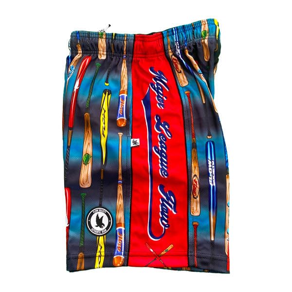 Flow Society Major League Baseball Bats Boys Athletic Shorts-Lacrosse-Gym-Sports-Activewear-Patterned-Youth Apparel-Gear2