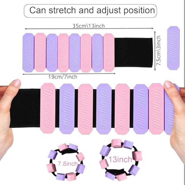 Ankle and Wrist Weights for Women, Adjustable Weights Set of 2 (1Lb Each), for Walking, Yoga, Dance, Gym