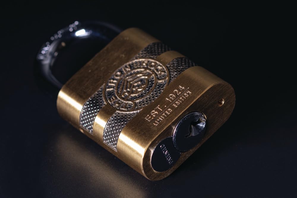 ABUS IRON ROCK 83/45 - Candado de latón con 5 llaves contra grillete de acero endurecido, nano protect, resistente a la intemperie, nivel 8