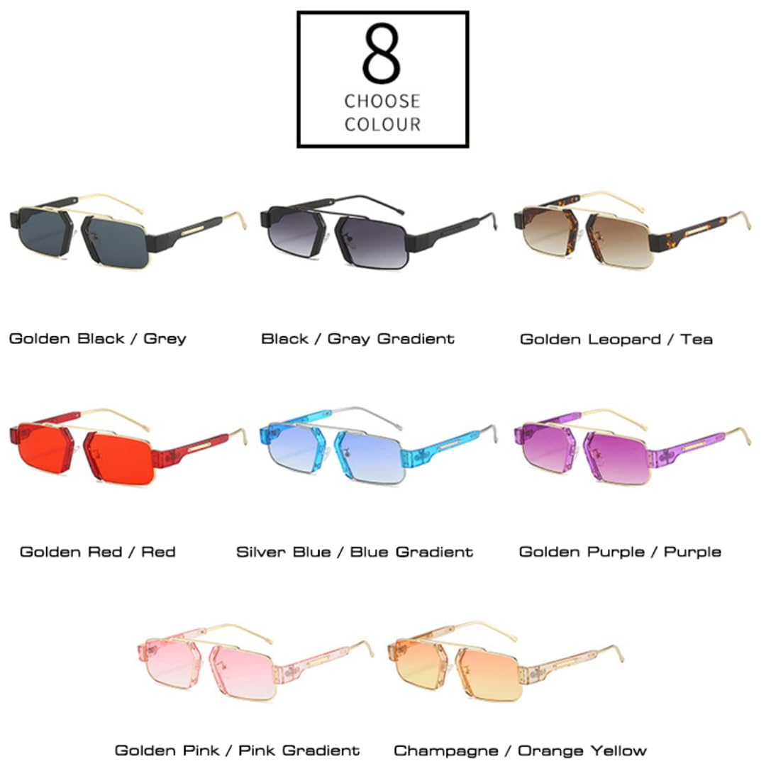 Okulary przeciwsłoneczne retro Fashion Clear Ocean Gradient Lens Shades UV400