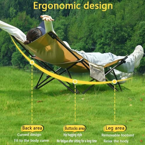 Chaise de camping pliante avec dossier réglable inclinable et léger - 4