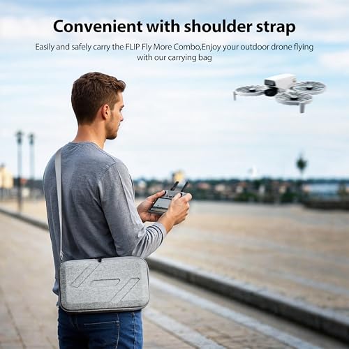 Tomat Etui z klapką, przenośna torba na ramię do DJI Flip Fly More Combo, obsługa 3 inteligentnych baterii lotniczych, t