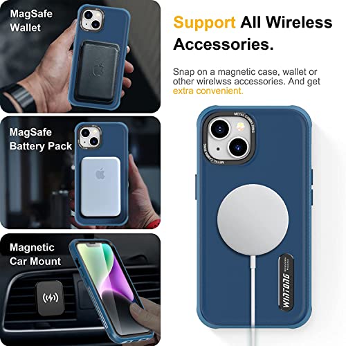 WINTONG Magnetic Case Compatible with iPhone 13 Pro, Military Grade Drop Protection, Full-Body Shockproof Rugged Protective Cover, Heavy Duty Bumper Case for iPhone 13 Pro 6.1", Blue - image 5