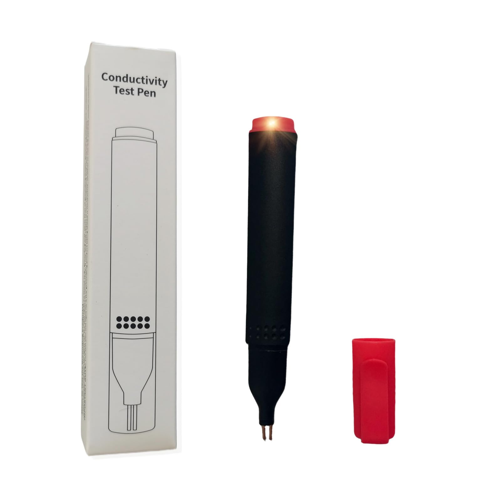 Conductivity Test Pen, Tester for Earthing, Continuity Tester for Grounding Mats, Sheets, Pads, Blankets, Pillow Cases. Use to Test Effectiveness of Earth Connected Products.
