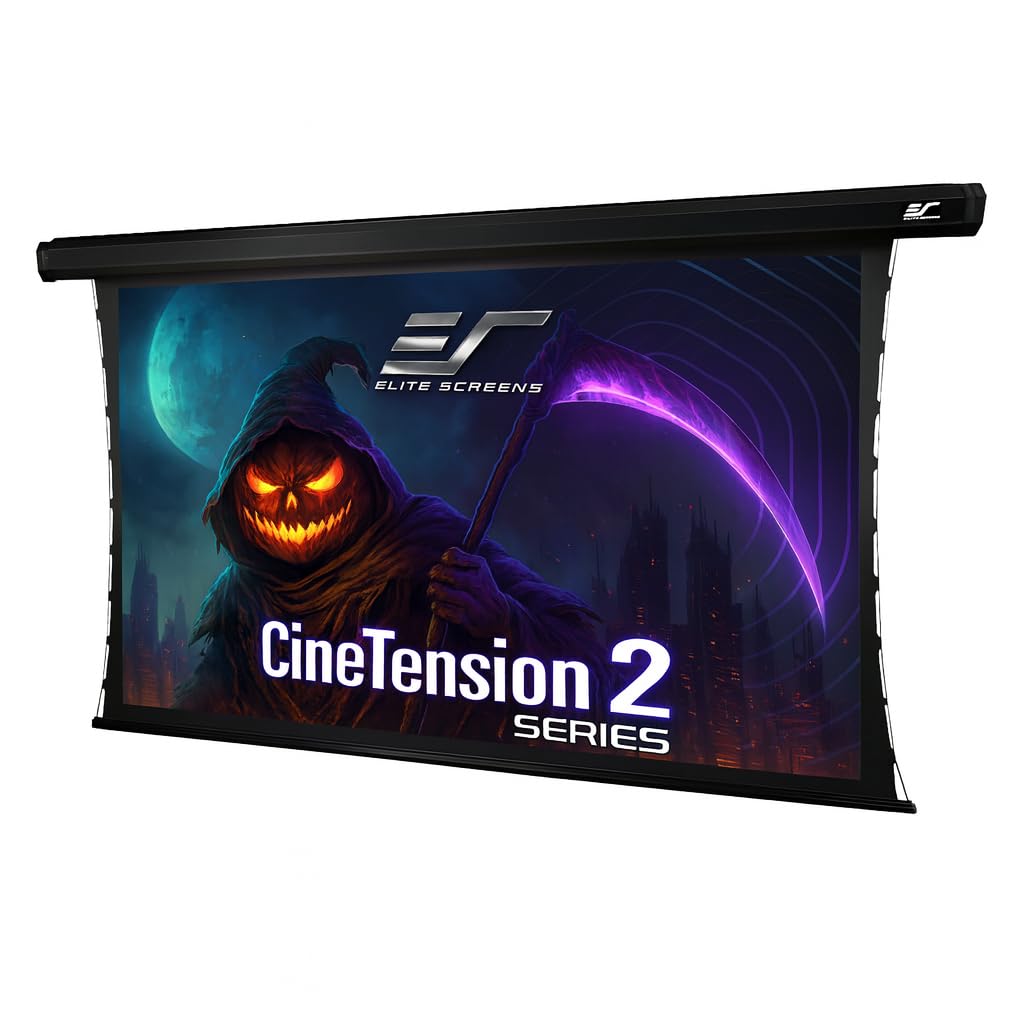 Elite Screens CineTension 2 Projector Screen, 100-inch 16:9, Indoor Electric Motorized Home Theater ISF Material Tab Tension Automatic Front Projection Movie Office Presentations, TE100HW2-E36