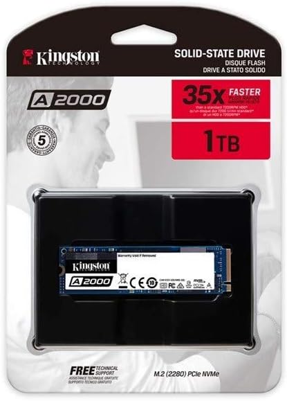 Kingston A2000 1TB PCIe NVMe M.2-2280 Internal Solid State Drive thumbnail 4