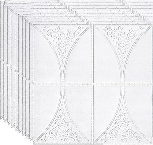 Image of 3D Floral Wallpaper - Self-Adhesive PE Foam Wall Stickers for Bedroom, Living Room & Hall | Waterproof DIY Wall Decor Panel (70 x 70 cm)