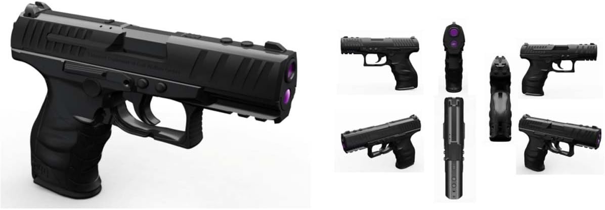 Bigben Interactive Wii P99 Gun Controller, Black, Officially Licensed, Motion Sensing, Battery Powered, Compatible with Nintendo Wii