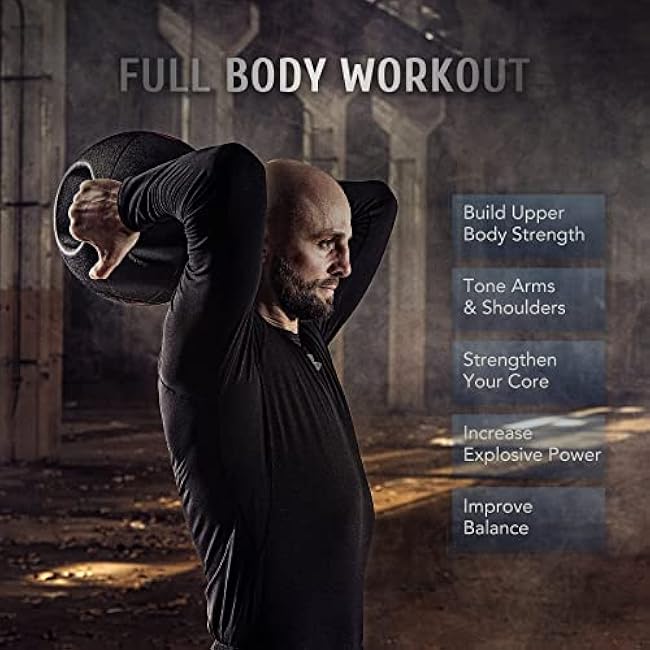 ZELUS Medicine Ball with Dual Grip| 10/20 lbs Exercise Ball |Weight Ball with Handles| Textured Grip Exercise Ball |Strength Training| Core Workouts