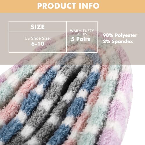 Tavaleu Womens Fuzzy Socks Fluffy Socks Women Winter Womens Cozy Warm Soft Slipper Sock Sleeping Sock for Women2