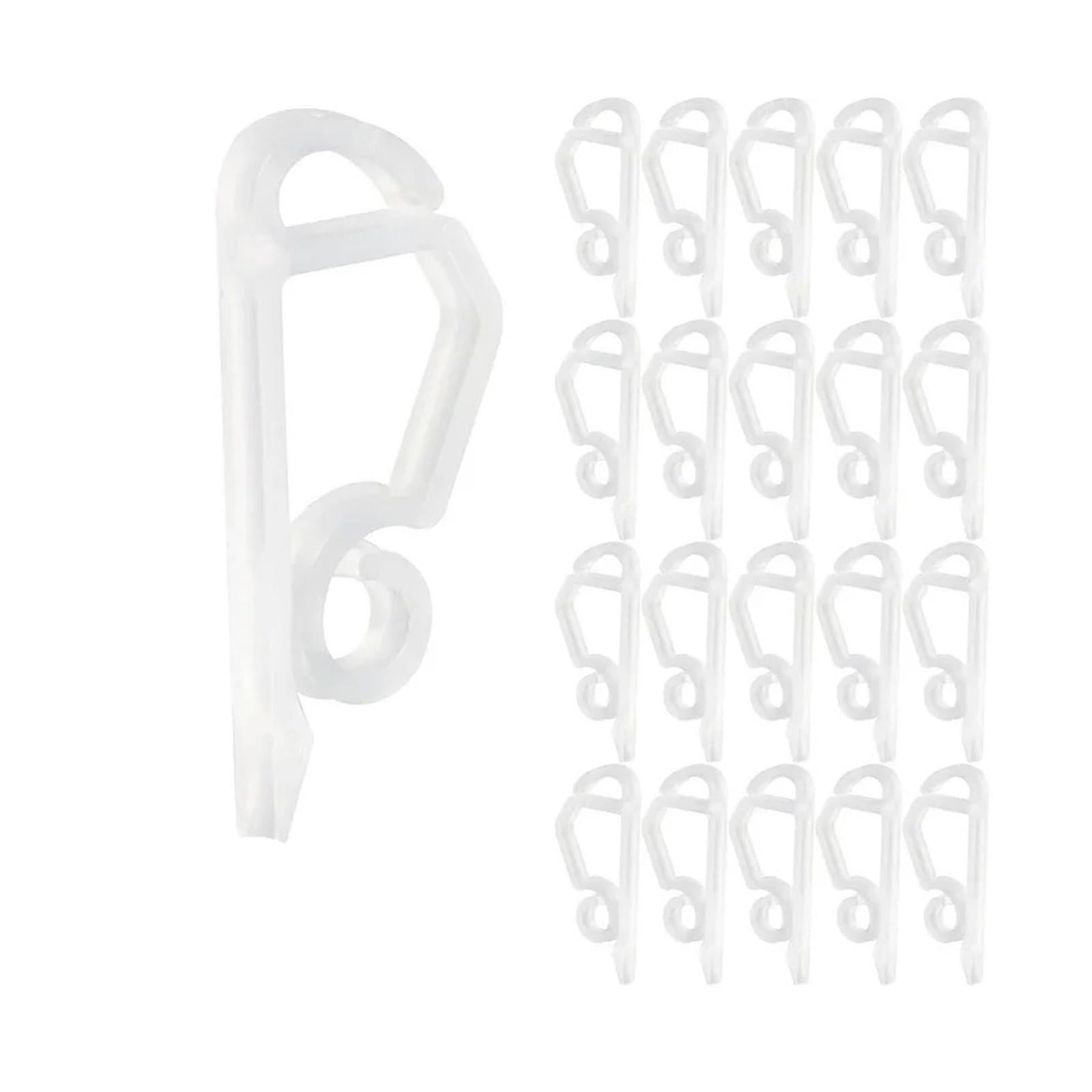 FJQFHH Gutter Hooks Shape, Light Hook S-Shaped Gutter Clip Black White 20-100 Pack(White,40pc)