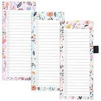 Yafe 3 Pack Magnetic Shopping List Pad for Fridge, 150 Tear Off Sheets 21.4 x 8.8cm Magnet Notepad Grocery List Fruit Theme Magnetic Notepads for To Do Lists, Shopping, Locker, Filing Cabinet