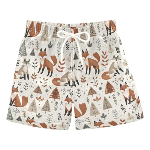 Foxes and Different Elements Boys Swim Trunks Toddler Shorts Swimwear Boardshorts
