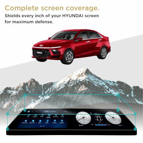 Image of Spartan Shield [2 PACK] Screen Protector For Hyundai Verna 2026 Facelift || Fits Top-End HX10 Model || 10.25 Inch Dual-Screen Infotainment & Instrument Cluster Protector || Anti Scratch | Water Repellant | HD Clarity | High Touch Sensitivity | Bubble Free Installation || New VERNA 2026+ Car Stereo Film || Android TouchScreen Accessories [Not Tempered Glass]