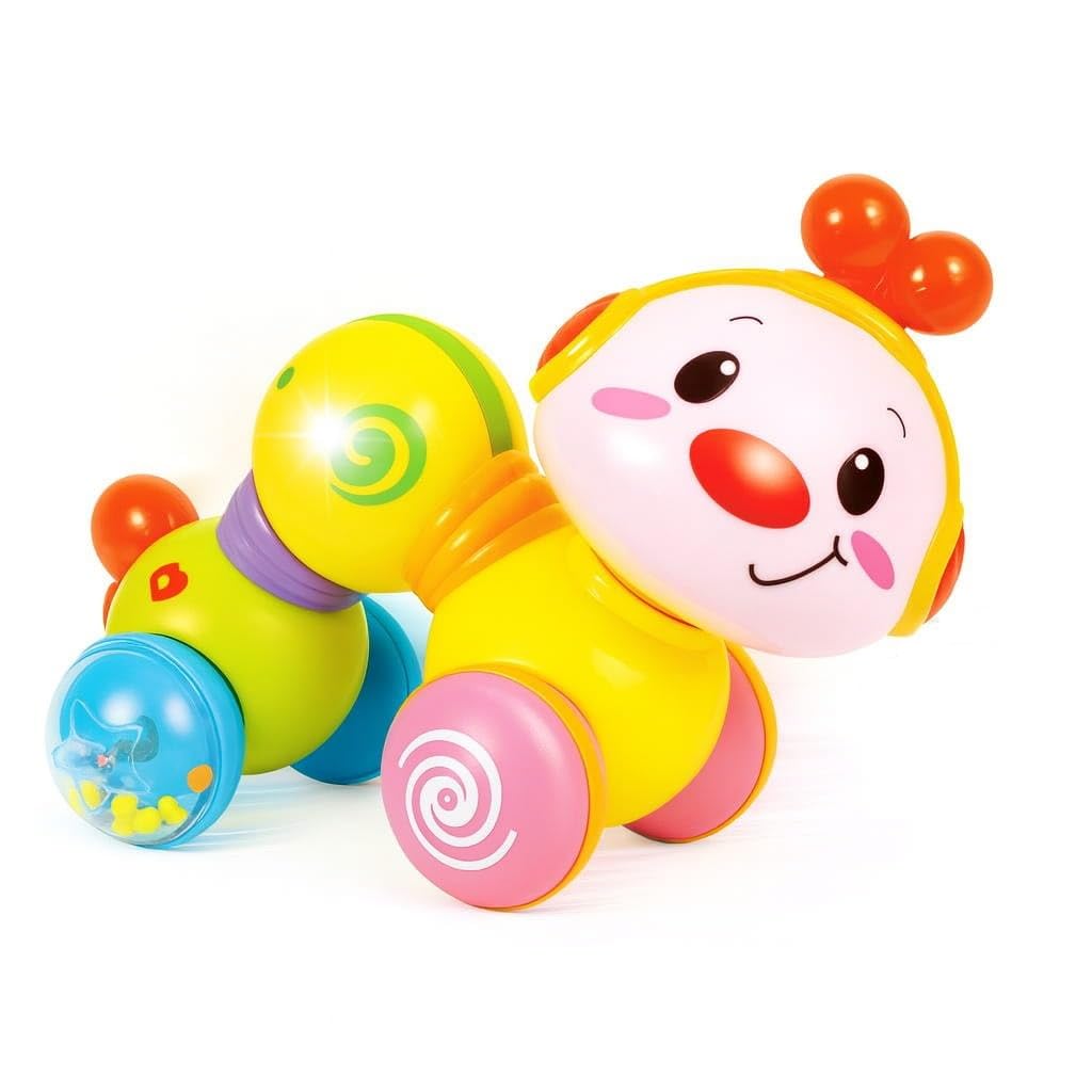 HOLA - Juguete Gusano Deslizante para Bebes - con Luces, Sonidos y Movimiento de Gusano Realista - Animal de Juguete Musical Educativo e Interactivo para Gateo - Regalo Bebe +6 Meses